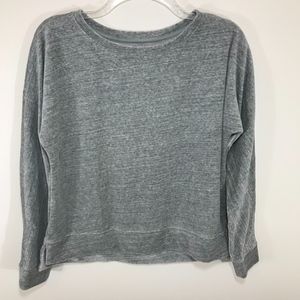 Lou & Grey Gray Velour Casual Shirt Size XS